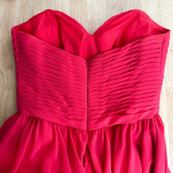 Mori Lee by Madeline Garner Red Bridesmaids Dress 10 Wedding Gown Formal Morilee - Picture 5 of 8